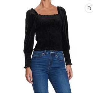 Oat‎ New York velvet smocked top size S